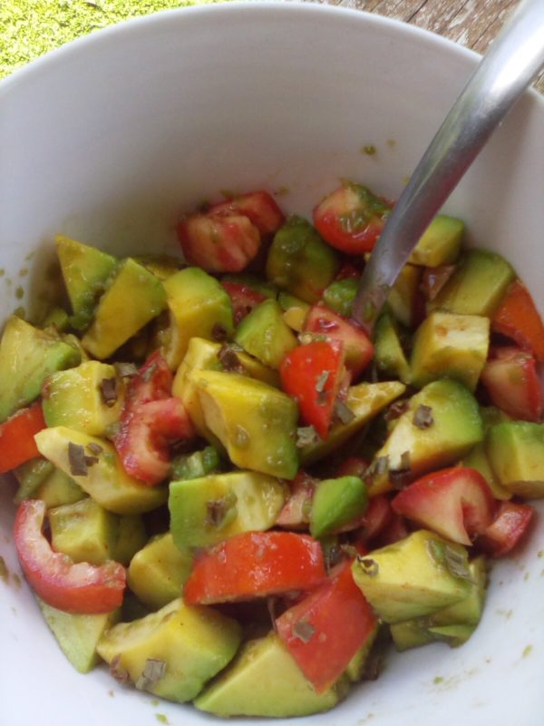 Ceviche Seafood Salad with Avocados & Tomatoes. By Cheri Majors