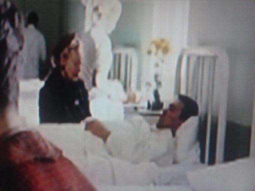 Work Abroad – Hospital Scene, “Little Boy” WWII-Era Movie, My Closeup, Behind Main Stars’ Family Reunion, at Husband’s Bedside. By Cheri Majors