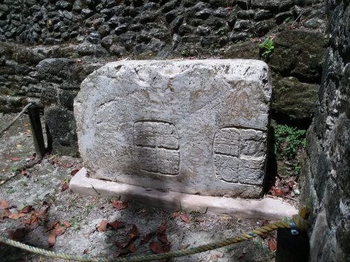 Xunantunich Temple recent discoveries – stone-carved friezes. By Cheri Majors