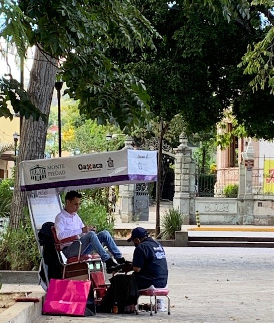 Shoe Shine in the Park by Gwen Hyatt